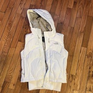 North face hooded winter vest